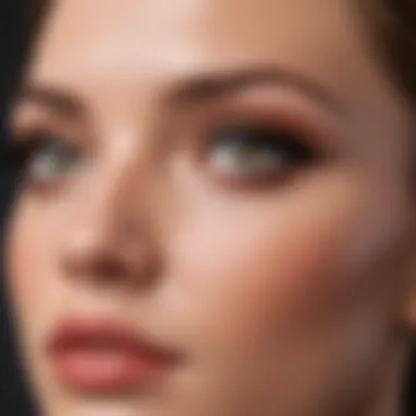 A beautiful model showcasing the before and after effects of magnetic lashes