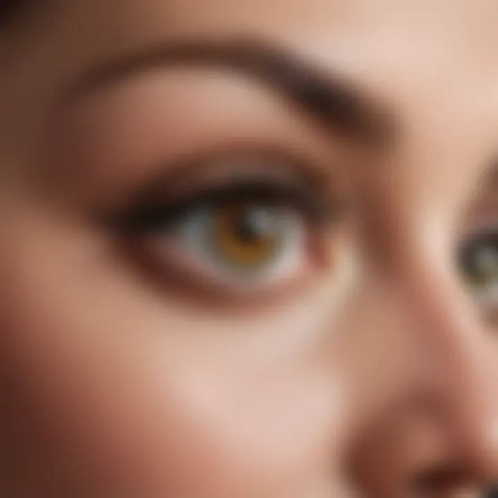 A serene image highlighting the eye health benefits associated with magnetic lashes