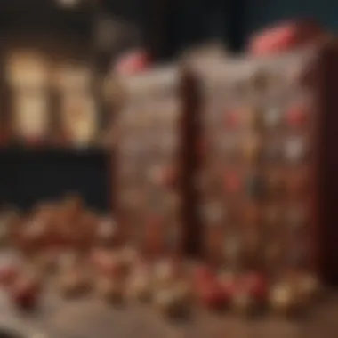 Inside Look at the Advent Calendar's Treasures Contents of the Florence by Mills Advent Calendar displayed beautifully