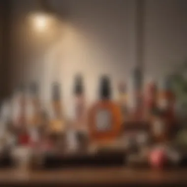 Artistic Display of Beauty Essentials Aesthetic arrangement of beauty products from the calendar