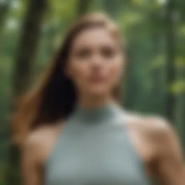 An individual engaging in intuitive movement in nature