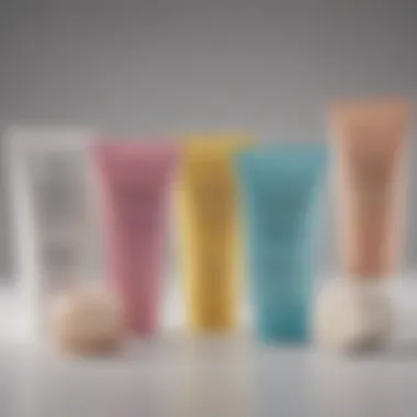 Diverse Hair Removal Creams and Their Packaging A close-up of different hair removal creams and their packaging