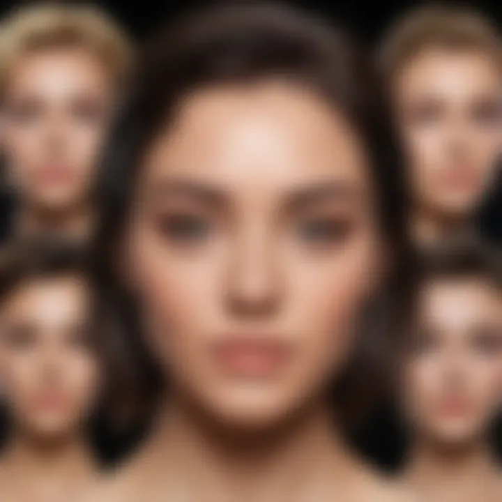 An array of hair types showcasing the versatility of hair rinsing.