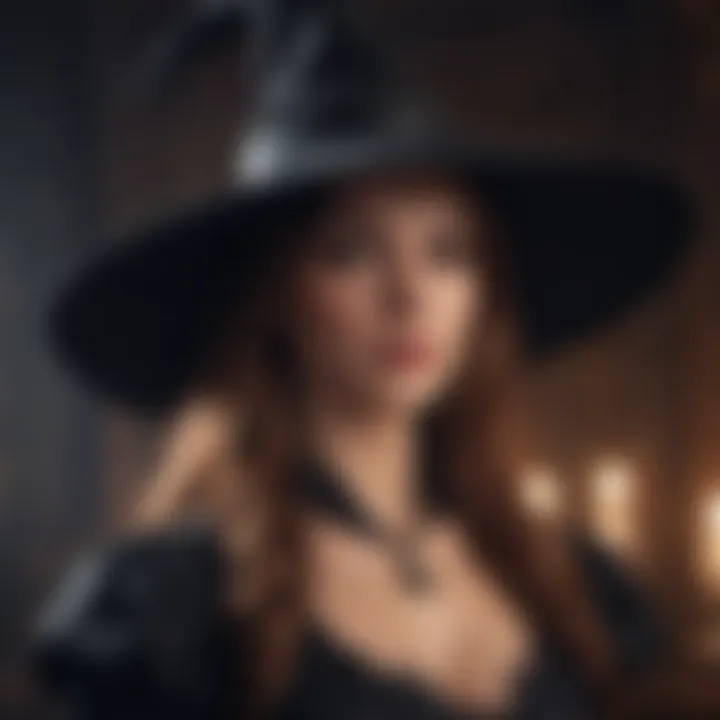 Classic witch costume with a stylish hat