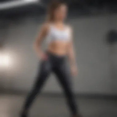 Model demonstrating the versatility of leggings in casual and athletic settings