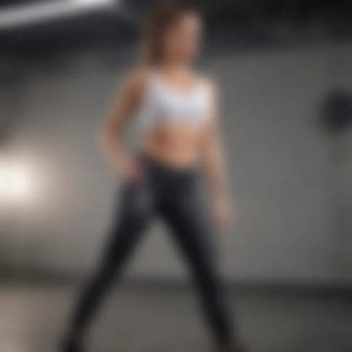 Model demonstrating the versatility of leggings in casual and athletic settings