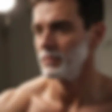 Demonstrating proper shaving technique