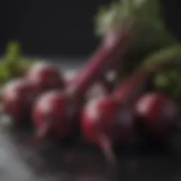 Freshly harvested beetroot for natural hair coloring