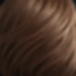 Luxurious hair texture reflecting light