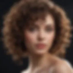 A close-up of beautifully defined curls showcasing shine and texture.