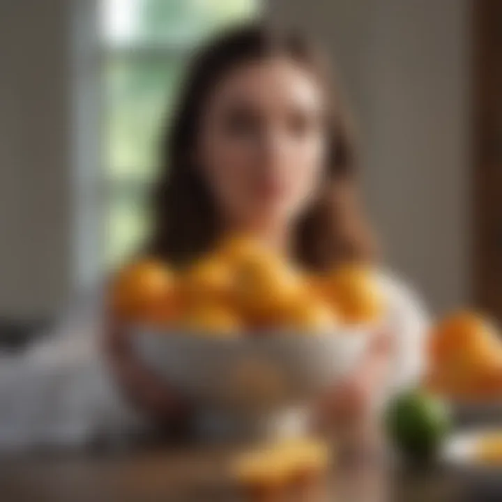 A fresh bowl of citrus fruits symbolizing dietary changes