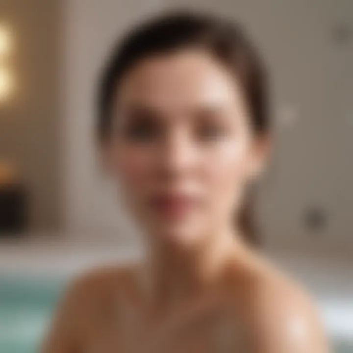 A serene spa setting showcasing skin care routines