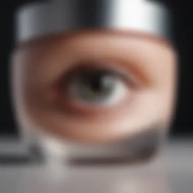 Soothing Eye Cream Texture Close-up of an eye cream jar with a soothing texture