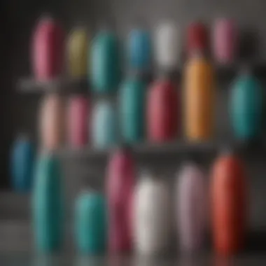 Variety of Shampoo Bottles for Greasy Hair Illustration showcasing various shampoo bottles designed for oily hair
