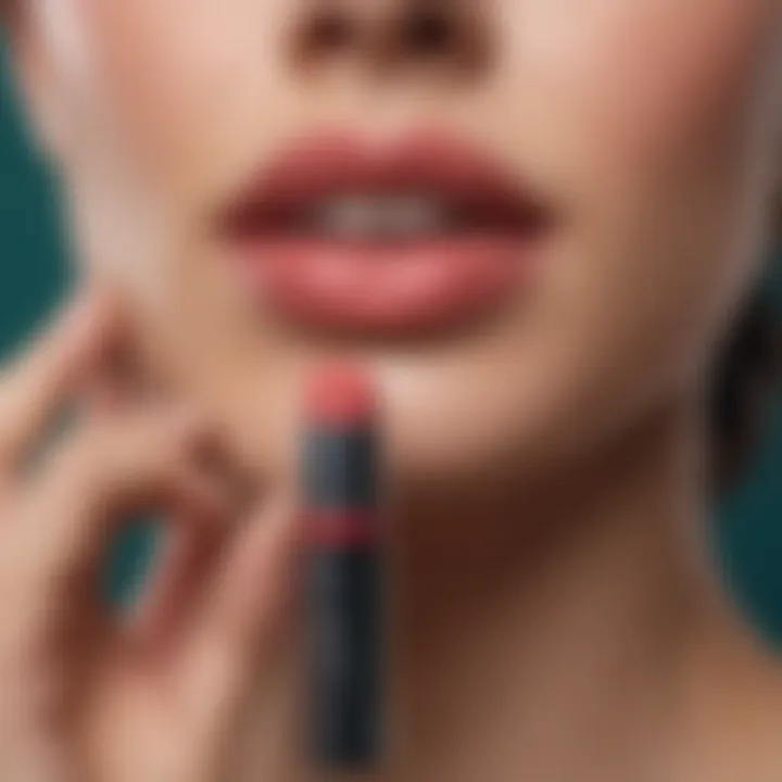 Illustration of common ingredients in lip care products