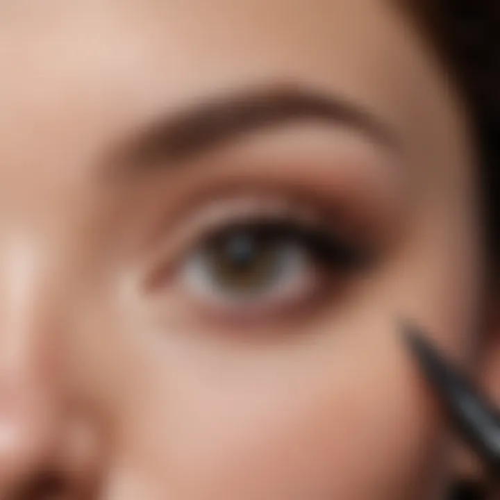 Close-up of a Korean eyeliner with a sleek applicator