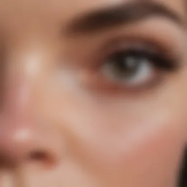 Transformative Power of Mascara Before and after mascara application on lashes