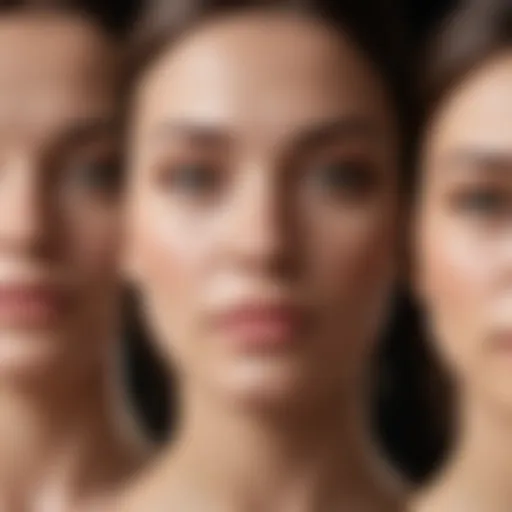 A vibrant display of lightweight foundation options for mature skin.