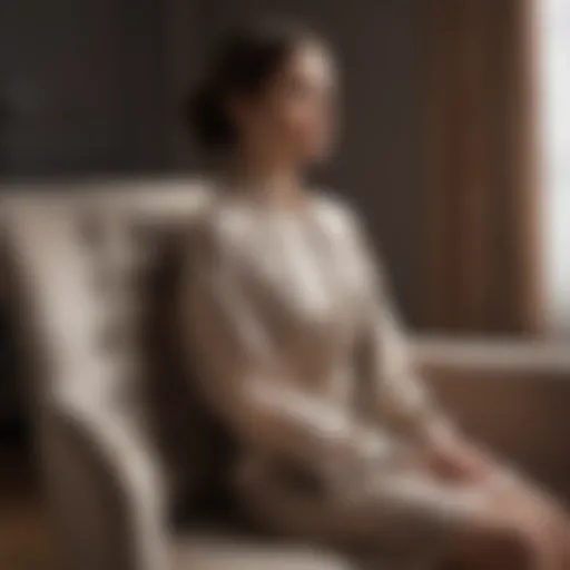 Elegant lightweight jumper draped over a chair showcasing its texture