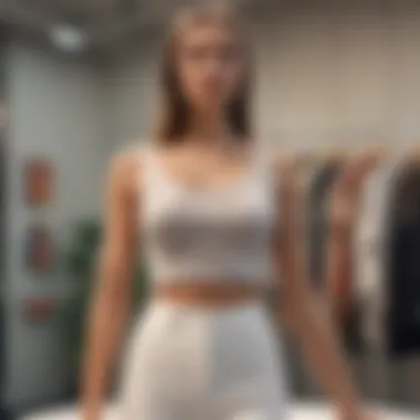 Chic Showcase of the Lovers and Friends Crop Top A stylish Lovers and Friends crop top displayed on a mannequin