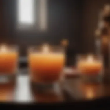 Creating Ambiance with Luxury A cozy atmosphere enhanced by the warm glow of premium candles