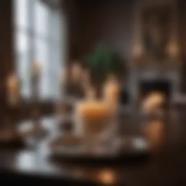 The Art of Candle Elegance Elegant display of luxurious candles in a contemporary living space