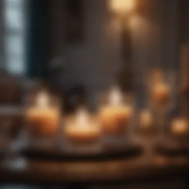 Aesthetic Appeal of Luxurious Candles An opulent candle collection arranged aesthetically on a stylish table