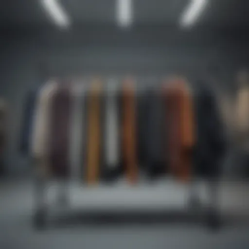 A stylish array of clothing options hanging on a rack