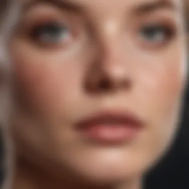 Understanding Blemishes Close-up of skin showcasing different types of blemishes