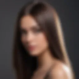 Sleek straight hair showcasing a polished look