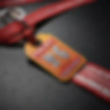 A close-up of a discount tag on sports apparel