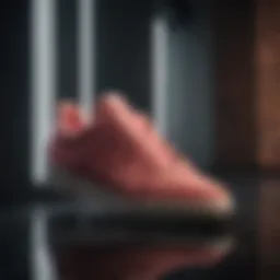 Stylish Adidas sneakers displayed in a vibrant setting