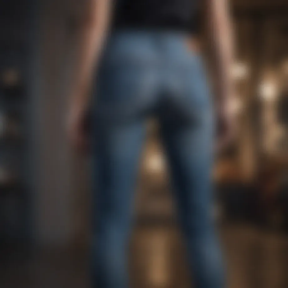 Stylish Mother jeans displayed in a boutique setting