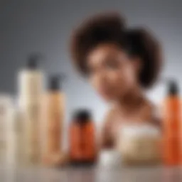 Diverse range of moisturizing products for African American hair care