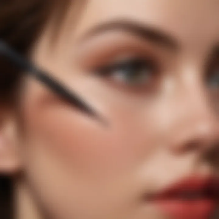A close-up of moxie eyeliner application techniques