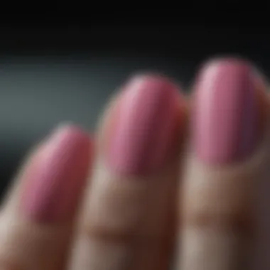 Close-up of nails painted in trending professional colors