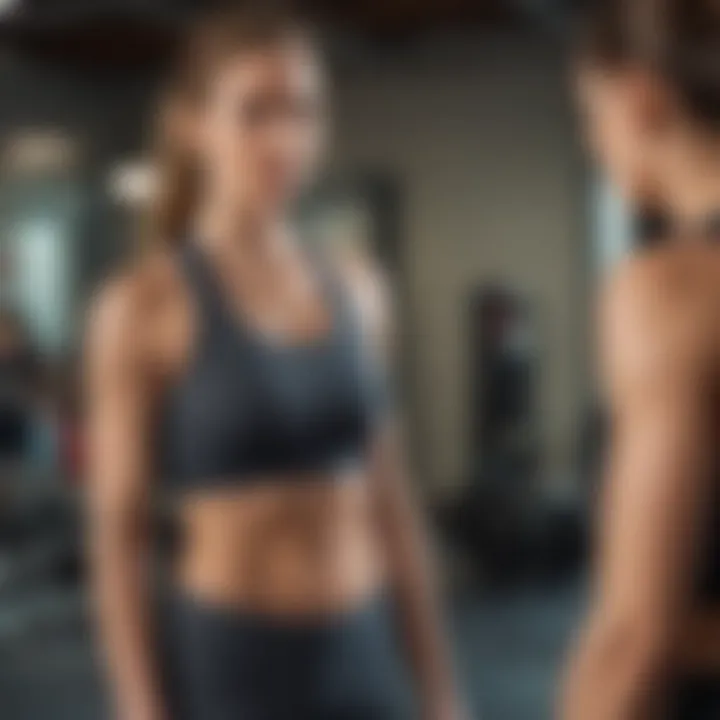 Community feature of a fitness app, showcasing user interactions