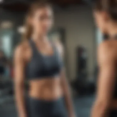 Community Engagement in Fitness App Community feature of a fitness app, showcasing user interactions
