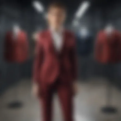 Elegant ladies' suits showcasing various styles