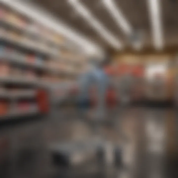 Shopping cart filled with discounted items