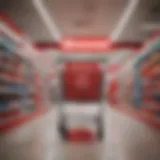 Target store showing discounts