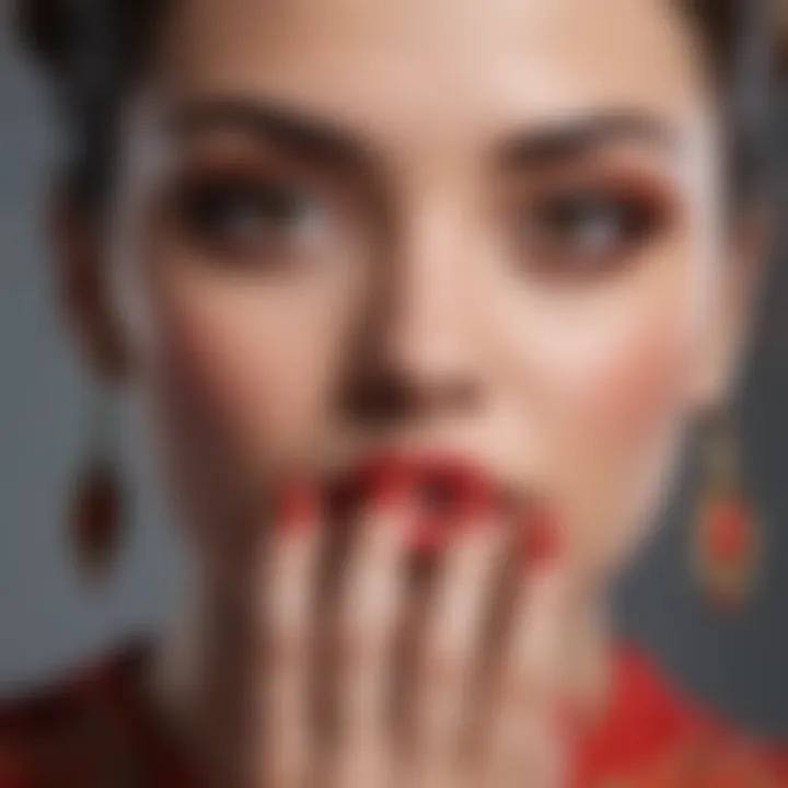 Diverse cultural symbols represented through nail art styles