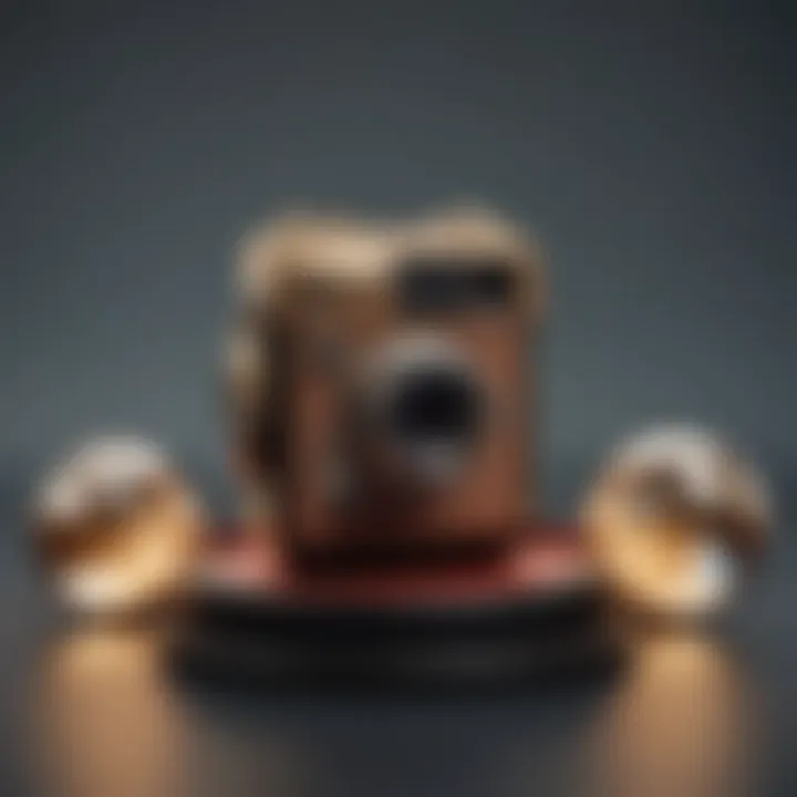 Fashion-forward accessories displayed on a minimalist background