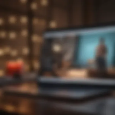 Digital Shopping Experience Trendy online shopping interface on a laptop screen