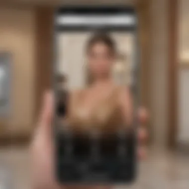 User interface of Neiman Marcus app showcasing elegant design