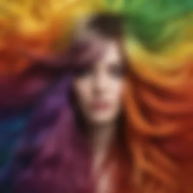 The Spectrum of Hair Colors A vibrant spectrum of hair colors showcasing individuality