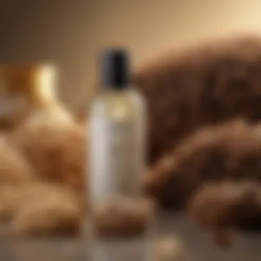 Selection of curly hair products with key ingredients highlighted