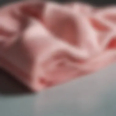 Sustainable Materials for Menstrual Pads Close-up of organic materials used in eco-friendly menstrual pads such as cotton and bamboo.