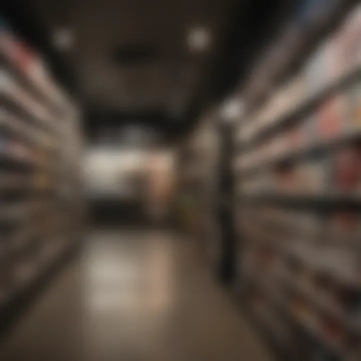 A well-organized beauty supply store promoting discounts