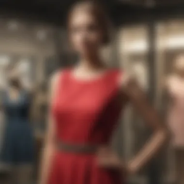 Fashion Forward Mannequin Display Trendy dresses showcased on stylish mannequins